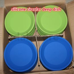 WHOLESALE DHL free shipping silicone tray Deep Dish Round Pan 8" friendly Non Stick BHO fda silicone tray SILICONE DAB MAT