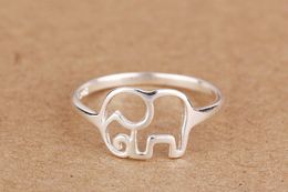 100% 925 Fits European Jewellery Elephant branch Silver Rings Brand Fashion Finger Rings High Quality Open women ring Antiallergic