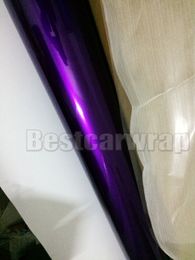 Premium Candy Gloss Midnight Purple Vinyl Wrap Car Wrap With Air Bubble Glossy Metallic Purple Candy Wrap Film Size1 52 20M 280u