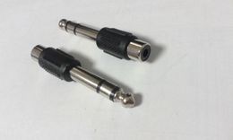 5pcs 6.35mm 1/4" Stereo Male Plug to RCA Female Jack Audio connector
