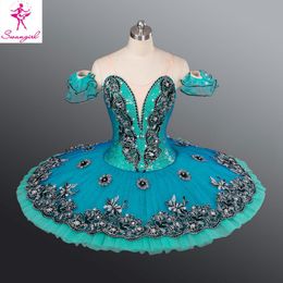 New Arrival!Adult green classical ballet tutu for competition,professional ballet tutus,pancake tutu,ballet rehearsal tutu