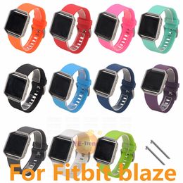 -Substituição Silicone Soft Wrist Band Strap Pulseira Pulseira para Fitbit Blaze Sport Watch Pulseira (No Tracker)