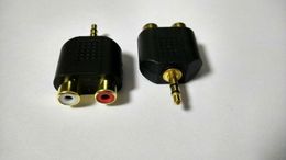 100 pcs Gold plated 3.5mm Male Stereo to 2 RCA Female Y Splitter Audio Adapter