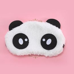 New Arrival Breathable And Comfortable Sleep Blinder Blinkers Eyeshade Cute Cartoon Panda Velvet Nap Goggles Eye Mask