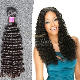 Curly Wave Hair Peruvian Virgin Human Bundles Weft 8A Hair Factory Sale Remy Extensions Hot Selling 1 Piece 8-34inch Long