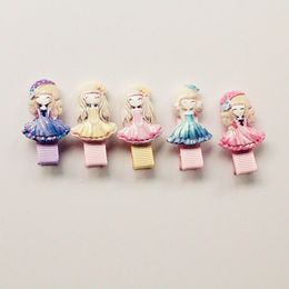 New Plastic Hair Clips for Baby Girls Wholesale Hotsale Princess Girls Acrylic Barrettes Kids Hairpin
