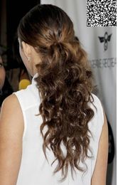pony tail human hair clip in wavy human hair peruvian virgin hair wrap around ponytail hairpieces 120g
