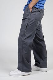 Summer Men's Plus Size XXXL 5XL 6XL Regular Zipper Fly Cargo Pants Brand New Men Man Fat Casual Pockets Baggy Male Loose Cott266k