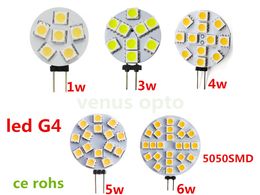 LED Ampuller DC12V 1 W 3 W 4 W 5 W 6 W 6 9 12 15 24 LEDS G4 5050SMD T3 Disk RV Kampçıları Römork Deniz