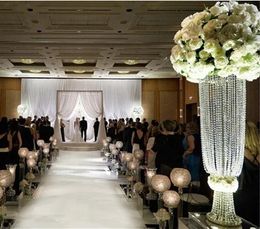 wholesale flower aisle stands weddings/pillars/ wedding crystal walkway flower stand for weddings