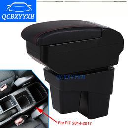 Cover For Honda Fit 2014-2017 Jazz 3rd generation Armrest Central Store Content Storage Box With Cup Holder Ashtray Accessories