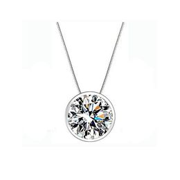 New Cubic Zirconia stone Pendant necklace women Multi Colour Necklace Circular Pendant Necklace For Ladies Fashion Jewellery