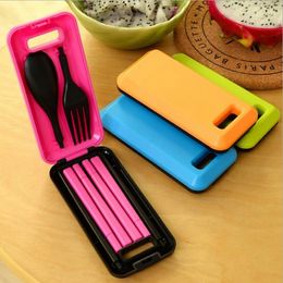 Portable Travel Kids Adult Cutlery Travel Fork Tableware Dinnerware Sets Camping Picnic Set Gift For Child Kids