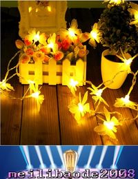 8M 70LED flower Christmas String Lights LED Romantic butterfly Fairy Lights Holiday Party Home Garden Deocration Lamp MYY