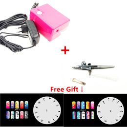 Precision Dual-action Airbrush Kit Pen Makeup Spray for Nail Paint Art Air Brush Suits Three Parts Nail Art Tattoo Tools