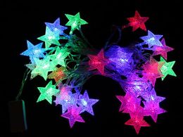 Newest Holiday Led lighting waterproof Colourful lighting strings bells Snowflake lights party festive Christmas event Decorative Lights 4.5m