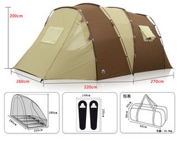テントキャンプワンホールテントキャンプ避難所防水日当たりの良いダブルデッキ防護夏家族の食事のための家族の食事のためのテント