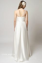 New Maternity Empire Waist Wedding Dresses Elegant High Quality Princess Pregnant Long Formal Bridal Party Gowns264T