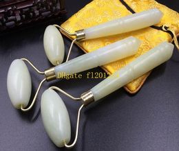 50pcs/lot Free Shipping Natural Face jade massage stone Facial Relaxation Slimming Tool Body Jade Roller Massager