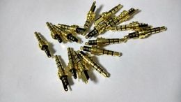 100pcs Gold plated 3.5mm male 4 pole stereo plug Repair Headphone Cable Solder