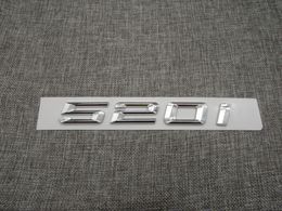 Chrome Number Trunk Rear Letters Badges Emblems Sticker for BMW 5 Series 520i