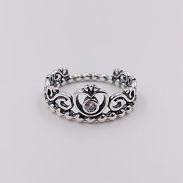 Princess Tiara Ring Authentic 925 Sterling Silver Rings Fits European Pandora Style Jewelry Andy Jewel 190880CZ