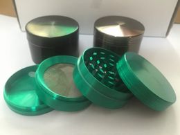 Colourful Herb Grinder smoking grinder 50mm size CNC grinder metal cnc teeth tobacco grinder 50mm 4 parts mix Colour design herb Grinders