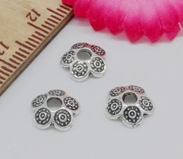 500Pcs Tibetan Silver Flower Beads Caps Jewellery Craft Findings 9x2.5mm