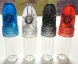 -Snuff Bullet Box Dispenser Snuffer 67mm Höhe Acrylglas Snorter Rocket SNUFF FLASCHE Snuff Snorter Sniffer Dispenser Pill Box