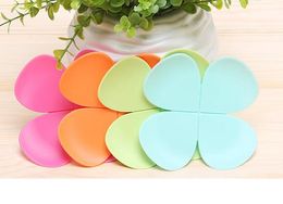 Fashion Hot 3D Mixed Colors Flower Petal Shape Cup Coaster Tea Coffee Cup Mat Table Decor Durable Pretty Drink Accssary