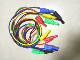 20PCS 5 Colour Test Cable silicone Voltage 4mm Banana plug TO 4mm Banana plug