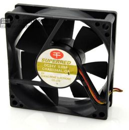 SUPERRD CHA8024AL-OA 24V 0.09A 8CM 80*80*25 3 wire heat sink ultra quiet fan