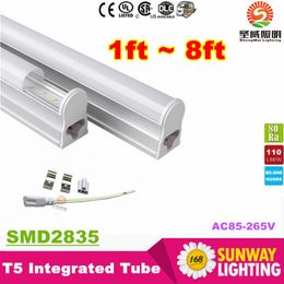 T5 4ft Led Light Tubes 22W 2300 Lumens Integrated 1.2m 1200mm Led Fluorescent Tube Light AC 110-277V + CE ROHS