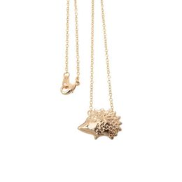 Everfast Wholesale 10pc/Lot Little Hedgehog Pendant Necklaces Long Chain Cute Animal Accessories for Women Kids Vintage Jewelry Lovers Necklace