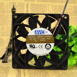 Genuine AVC DBTB1225B4S 12CM 120*120*25 24V 0.55A three wire large wind fan