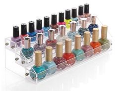 Acrylic cosmetics Nail enamel display box showing stand rack perfume mini bottle collection box holder rack