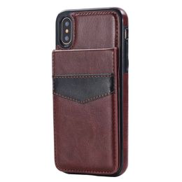 Wholesale Vintage Business Leather Case For iphone x case Card Slot Luxury Wallet Cover For iphone X 8 7 6 cases