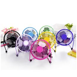 360 Rotate Metal USB Fan Mini Portable Colored Laptop Power PC Desk Fan 16 Colors Available