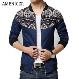 Fall-Mens  Jacket Fashion 2016 Jaqueta De Couro Masculina Ropa Casual Hombre Vintage Print Jackets Abrigos Y Chaquetas Hombre