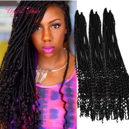 blonde 18" GODDESS CROCHET BRAIDS faux locs braids hair 100g crochet braids hair extensions 11.11 faux dreadlocks synthetic braiding hair