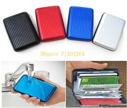 200pcs/lot New Aluminum Wallet Purse ID Credit Card Case aluminium Holder Metal With 6 Pockets