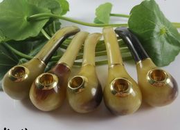 About 8CM Long Yellow Trumpet Horn LAORENTOU Imitation Yellow Horn Pipe Pipe