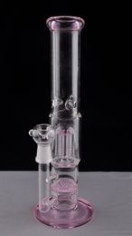 Newest Pink Bongs For Sale two function 9 Arm percolator 18.8mm glass bongs glass water pipe hookah S58