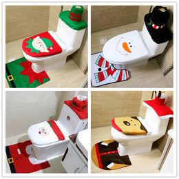 Christmas decorations supplies Santa Claus toilet set of three-piece toilet Christmas decoration to the hotel toilet B0760