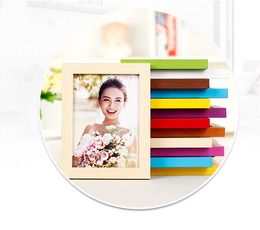 8.9x12.7cm Wood Material Photo picture Frame white wedding wood framesFestival furniture decorating crafts frames business gift