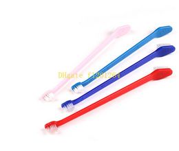 200pcs/lot Fast shipping Wholesale Cheap Pet Supplies Cat Puppy Dog Dental Grooming Toothbrush random color