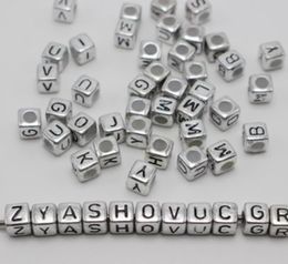 250 Assorted Colorful Acrylic Alphabet Letter Heart Beads 7X7mm