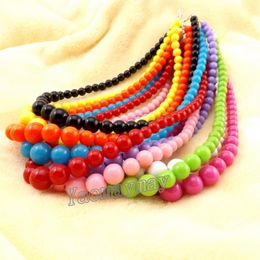Colourful Acrylic Children Necklace For Promotion Candy Beads Choker 20pcs Wholesale Free Shipping