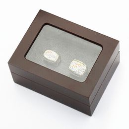 Factory price high quality two slots wooden display ring box 16*12*7(cm) drop shipping