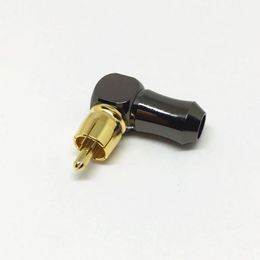16Pcs\Bag Freeshipping New High Quality Gold plated Right Angle RCA Male Plug Audio Video Connector Soldering